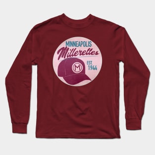 Minneapolis Millerettes • AAGPBL Hat Long Sleeve T-Shirt